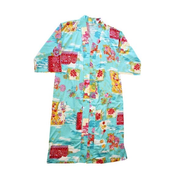 Natori Pacifica Multicolor Geisha Robe Size Small Sleepwear Asian lightweight - Picture 7 of 10